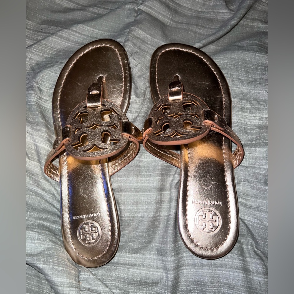 Tory Burch Rose Gold Miller Sandal